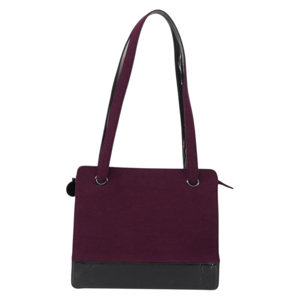 Chanel Vintage Logo Tote Cotton Purple Cotton Tote Bag Bag